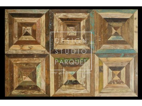 Модули паркета Old Materials Old parquet teak painting Park 13 OMT-152